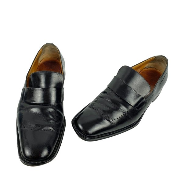 BALLY Toriel‎ Black Leather Brogue Strap Slip on Dress Shoes main image 7